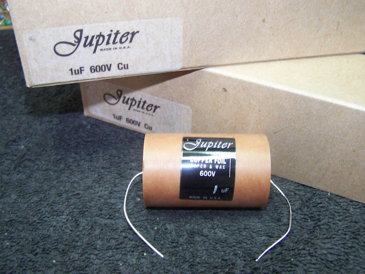 Copper Foil Paper & Wax Capacitors 100V - Jupiter Condenser