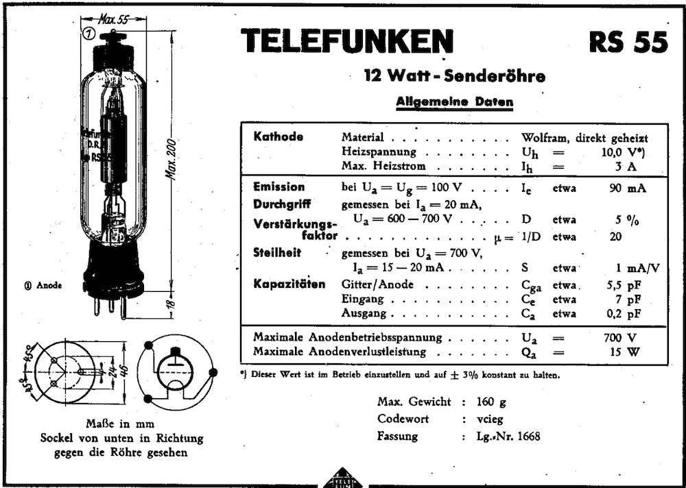 RS55 datasheet